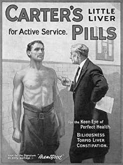 Advertisement, Carters Little Liver Pills, WW1 Advertisement, Carters Little Liver Pills, WW1