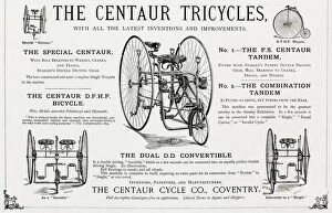 Advertising Gallery: Advert for Centaur tricycles 1884