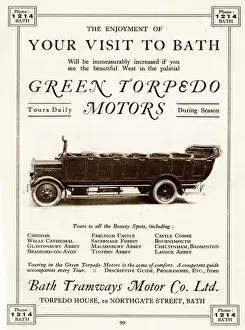 Advert, Charabanc Motor Coach Tours, Bath Advert, Charabanc Motor Coach Tours, Bath