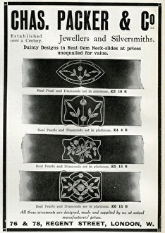 Advert for Chas. Packer & Co, neck-slides 1912 Advert for Chas. Packer & Co, neck-slides 1912