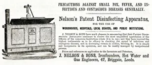 Advertisement for clothing and bedding disinfector Advertisement for clothing and bedding disinfector