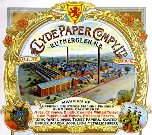 Advert, Clyde Paper Company, Rutherglen, Scotland Advert, Clyde Paper Company, Rutherglen, Scotland