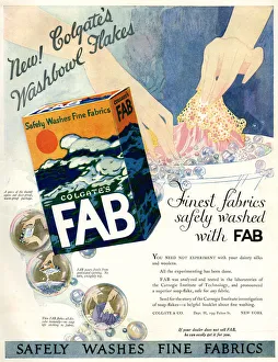 Packet Gallery: Advert, Colgates FAB Washing Powder Advert, Colgates FAB Washing Powder
