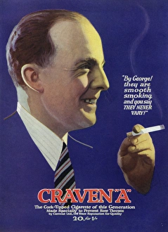 Advert for Craven A Cigarettes, London, 1926 Advert for Craven A Cigarettes, London, 1926