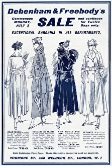 Advert for Debenham & Freebody clothing sale 1917 Advert for Debenham & Freebody clothing sale 1917