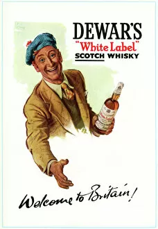 Images Dated 7th January 2012: Advertisement for Dewars White Label Scotch Whisky