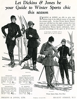 Sportswear Gallery: Advert for Dickins & Jones womens winter sports wear 1928