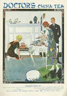 Advertisement for Doctor's China Tea by Gladys Peto, done in her characteristic Advertisement for Doctor's China Tea by Gladys Peto, done in her characteristic