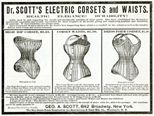 Advert for Dr Scotts electric corsets 1890 Advert for Dr Scotts electric corsets 1890
