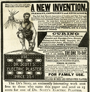 Advert for Dr. Scotts electric plasters 1889 Advert for Dr. Scotts electric plasters 1889