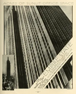 Advert, Empire State Building, New York City, USA Advert, Empire State Building, New York City, USA
