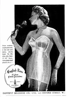 Manufacturer Gallery: Advert for English Rose dream corselette, 1952