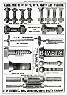 Advert, F W Cotterill, Darlaston, Staffordshire Advert, F W Cotterill, Darlaston, Staffordshire