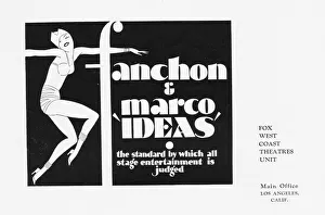 Advert for Fanchon and Marco's Ideas stage presentations Advert for Fanchon and Marco's Ideas stage presentations