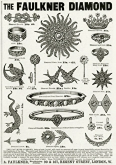 Advert for Faulkner diamond brooches 1893 Advert for Faulkner diamond brooches 1893