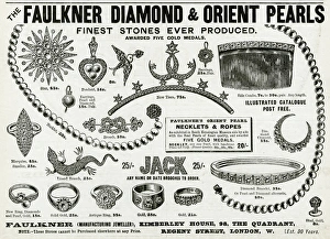 Advert for Faulkner diamond brooches 1896 Advert for Faulkner diamond brooches 1896