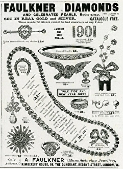 Advert for Faulkner diamond jewellery 1901 Advert for Faulkner diamond jewellery 1901