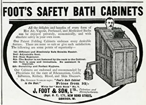 Advert for Foots Safty Bath Cabinets 1912 Advert for Foots Safty Bath Cabinets 1912