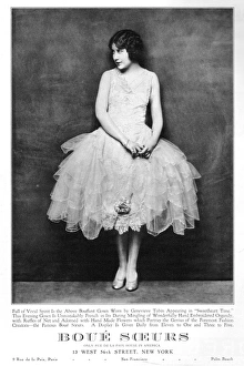 Advert for French couture house of Boue Soeurs in New York Advert for French couture house of Boue Soeurs in New York