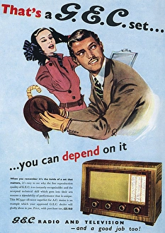 An advertisement for G. E. C. radios An advertisement for G. E. C. radios