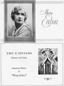 Musicals Gallery: Advert for The G Sisters, 1930