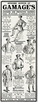 Advert for Gamages officers outfits 1915 Advert for Gamages officers outfits 1915