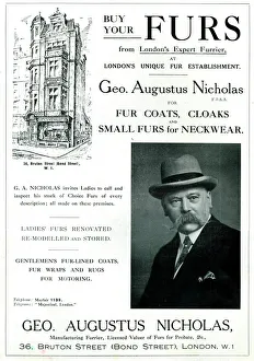 Advertisement, George Augustus Nicholas, Furs Advertisement, George Augustus Nicholas, Furs