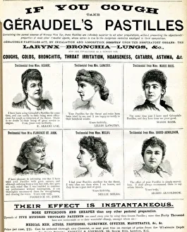 Advertisement for Geraudel's Pastilles Advertisement for Geraudel's Pastilles