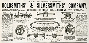 Advert for Goldsmiths & Silversmiths victorian jewellery Advert for Goldsmiths & Silversmiths victorian jewellery
