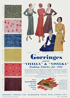 Advert for Gorringes fashion fabrics 1932 Advert for Gorringes fashion fabrics 1932