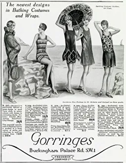 Advert for Gorringes womens bathing costumes 1927 Advert for Gorringes womens bathing costumes 1927