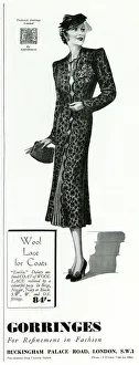 Advert for Gorringes womens wool lace for coats 1937 Advert for Gorringes womens wool lace for coats 1937