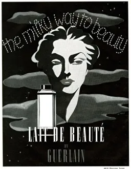 Advert, Guerlain Lait de Beaute, Beauty Lotion Advert, Guerlain Lait de Beaute, Beauty Lotion