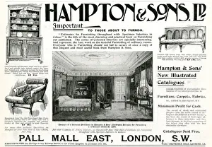 Advert for Hampton & Sons furniture 1899 Advert for Hampton & Sons furniture 1899