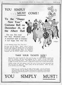 Images Dated 5th September 2017: Advert for Happy New Year Costume Ball 31st December 1925