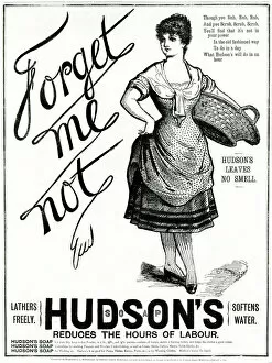 Images Dated 24th August 2018: Advert for Hudsons Soap 1890