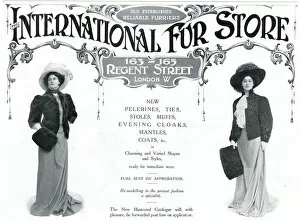 Advertising Gallery: Advert for International Fur Store 1908