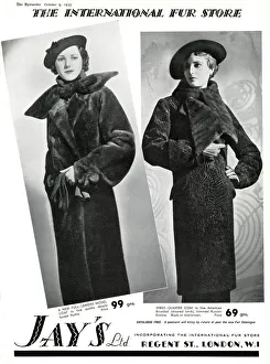 Advert for International Fur Store 1935 Advert for International Fur Store 1935