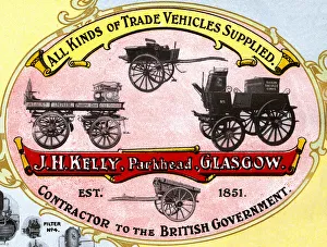 Advert, J H Kelly, Parkhead, Glasgow, Scotland Advert, J H Kelly, Parkhead, Glasgow, Scotland