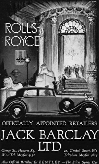 Advert for Jack Barclay & Rolls-Royce, 1936 Advert for Jack Barclay & Rolls-Royce, 1936