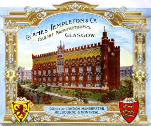 Advert, James Templeton & Co, Glasgow, Scotland Advert, James Templeton & Co, Glasgow, Scotland