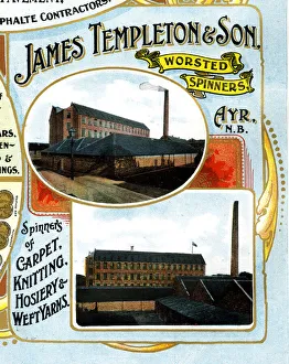 Advert, James Templeton & Son, Ayr, Scotland Advert, James Templeton & Son, Ayr, Scotland