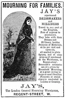 Families Gallery: Advert for Jays of London Mourning for families