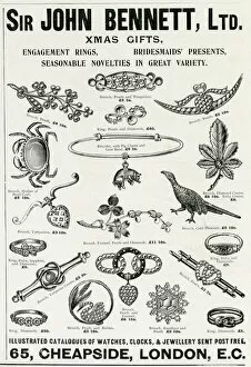 Cheapside Gallery: Advert for John Bennett jewellers, novelty jewellery 1901