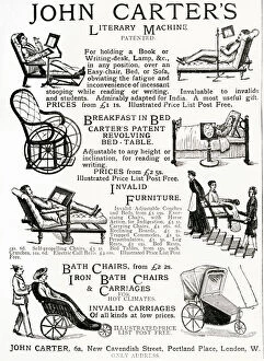 Spinal Gallery: Advert for John Carters invalid chairs 1884