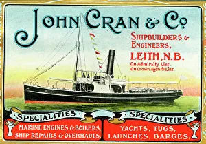 Advert, John Cran & Co, Shipbuilders, Leith, Scotland Advert, John Cran & Co, Shipbuilders, Leith, Scotland