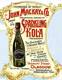 Advert, John Mackay & Co, Sparkling Kola, Glasgow Advert, John Mackay & Co, Sparkling Kola, Glasgow