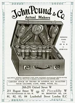 Advert for John Pound & Co dressing case 1912