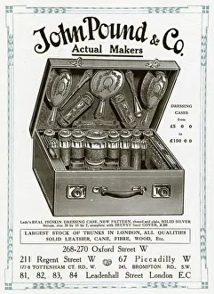 Advert for John Pound & Co dressing case 1912 Advert for John Pound & Co dressing case 1912