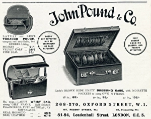 Advert for John Pound & Co dressing case 1920 Advert for John Pound & Co dressing case 1920